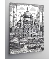 Kanvas Tablo Minyatür Cami
