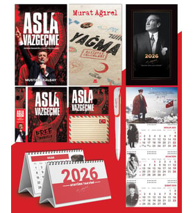 Asla Vazgeçme - Ayraç - Kartpostal - Poster - Yağma - Sayıştay Belgeleri -  2026 Ajanda İstikbal - Sakarya Duvar Takvimi - Masa Takvimi
