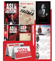 Asla Vazgeçme - Ayraç - Kartpostal - Poster - Yağma - Sayıştay Belgeleri -  2026 Ajanda İstikbal - Sakarya Duvar Takvimi - Masa Takvimi