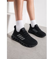 Unisex Spor Ayakkabı Şeritli Bağcıksız Hava Alan Ultra Rahat Hafif Taban Sneaker 125