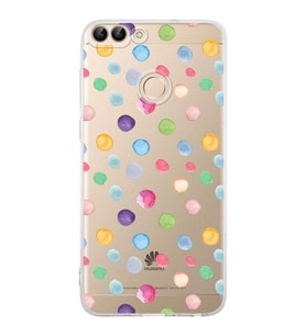 PrintiFy Huawei P Smart ile Uyumlu Water Color 6  Kamera Korumalı Şeffaf  Kılıf
