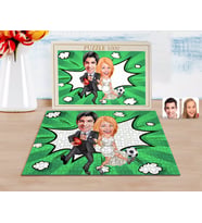BK Gift Kişiye Özel Sevgililer Karikatürlü 1000 Parça Profesyonel Puzzle-15