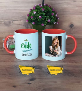 Gıda Mühendisi Kupa Bardak Turuncu Fotoğraflı Mühendisler Günü Hediyesi