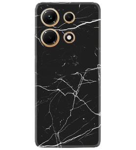 Infınıx Note 30 Kılıf Resimli Desenli Baskılı Silikon Siyah Mermer 1299