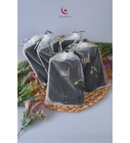 Hediyelik Tül Keseli Kadife Yasin ve İnci Tesbih Seti 5 Adet (Siyah)