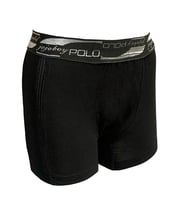 JOJOBOY POLO ERKEK İKİ YANI FİLE BOXER 2 Lİ (Siyah)