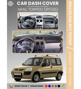 PEUGEOT PARTNER (2002-2008) Torpido Örtüsü Panel Koruma Torpido Koruma Tam Uyum Kaymaz Özel Kesim