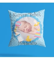 Kişiye Özel Resimli Hoşgeldin Bebek Yastık