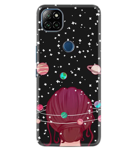 Casper E30 F20 X20 Kılıf Desemli Silikon Space Woman 1311