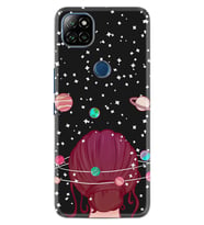 Casper E30 F20 X20 Kılıf Desemli Silikon Space Woman 1311