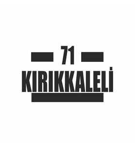 71 Kırıkkaleli Araba Sticker siyah 16x9 CM (Siyah)