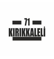 71 Kırıkkaleli Araba Sticker siyah 16x9 CM (Siyah)