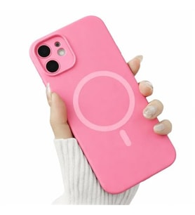 Coverzone ?phone 12 ile Uyumlu Kadife ?� Y�zeyli Premium Silikon K?l?f MagSafe ile Uyumlu Kablosuz ?arj Destekli Darbe Emici Yumu?ak Dokulu Koruma Tasar?ml? Telefon K?l?f? ?eker