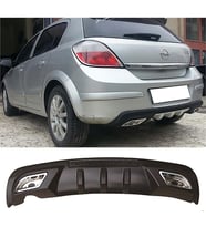 Opel Astra H Difüzör Difizör Siyah + Kare Egzoz Görünüm C Tip 2004 - 2009