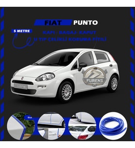 Fiat Punto Oto Araç Kapı Koruma Fitili 5metre Parlak Mavi Renk