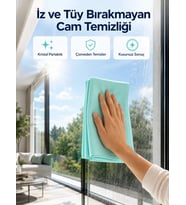 Çok Amaçlı Mikrofiber Cam Bezi Cam Ayna Duşakabin ve Parlak Yüzey Temizlik Bezi