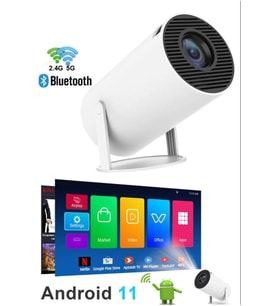 Taşınabilir 720p Sinema Projektörü, Bluetooth ve Android 11 uyumlu