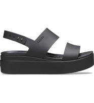Crocs 206453-060 Brooklyn Low Wedge Kadın Sandalet (Siyah)