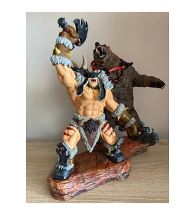 World Of Warcraft Rexxar ve Misha Figür WOW Rexxar ve Ayı Misha Obje 25CM Büyük Boy