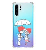 Huawei P30 Pro Uyumlu Köşe Korumalı Antişok Kapak Aşk Tasarımlı Şeffaf Silikon Kılıf