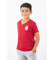 Galatasaray Çocuk Lisanslı Armalı Kırmızı Tshirt 