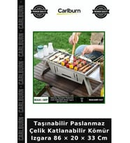 Özel Üretim Kamp Piknik Mangal Taşınabilir Paslanmaz Çelik Katlanabilir Kömür Izgara 86 × 20 × 33 Cm