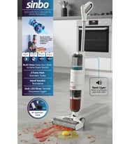 Sinbo SFC-4102 Islak Kuru Şarjlı Dikey Süpürge  Kablosuz Temizlik (Beyaz)