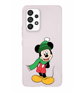 Samsung Galaxy A33  Kapak Mickey Mouse Tasarımlı Şeffaf Silikon Kılıf