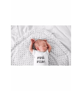 Minik Insan Yazılı Bebek Zıbını