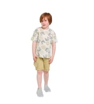 Erkek Çocuk  Pamuklu Ananas Baskılı Tshirt