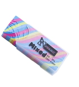 MİKRO 1914 MİXED COLORFULL PVC KILIFLI SOFT DİKDÖRTGEN SİLGİ - TEKLİ