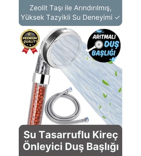 Özel Üretim Zeolid Taşlı Yüksek Emisyon Güçlü Su Tasarruflu Tazyikli Kireç Önleyici Duş Başlığı