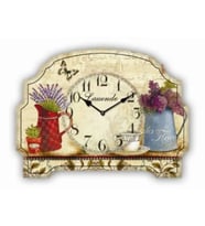 MUTFAK › AHŞAP SAATLER › Saatler-MB MENEKŞE TEMALI DUVAR SAATİ-KÜÇÜK-24*13*3 CM