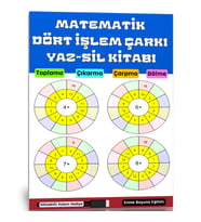 Matematik Dört İşlem Çarkı YAZ-SİL Kitabı