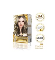 MAXX DELUXE Golden 24K Altın Içerikli Saç Boyası 8.1 Küllü Açık Kumral 2 Boyama