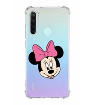 Xiaomi Redmi Note 8 Köşe Korumalı Antişok Kapak Minnie Mouse Tasarımlı Şeffaf  Kılıf
