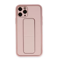 İphone 11 Kılıf Co Deri Standlı Kapak - Pembe