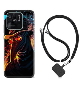 Xiaomi Redmi Note 7 8 9 Pro 10 2022 10 Pro 10S Kılıf Boyun Askılı Silikon Karga 1616