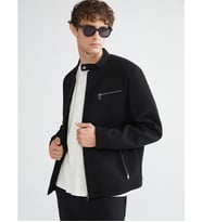 LCW Vision Siyah Slim Fit Biker Yaka Erkek Ceket