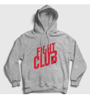 Presmono Unisex Gri Logo Film Dövüş Kulübü Fight Club Kapüşonlu Sweatshirt 244377tt (Gri)