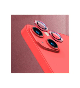 Apple iPhone 13 Uyumlu Zore CL-02 Kamera Lens Koruyucu (Kırmızı)