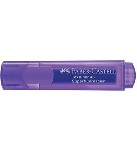 FABER CASTELL TEXTLINER 46 FOSFORLU KALEM ŞEFFAF GÖVDE MOR 1546