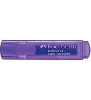 FABER CASTELL TEXTLINER 46 FOSFORLU KALEM ŞEFFAF GÖVDE MOR 1546