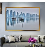 Altın Çerçeveli dekoratif tablo l1479 (Gold)