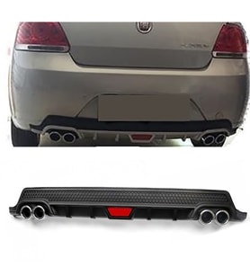 Fiat Linea Siyah Difüzör Difizör Yuvarlak Egzoz Görünüm Kulaklı Tip