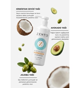 Zento Precıous Moroccan Onarıcı Nem Veren Saç Bakım Şampuan 500 ml