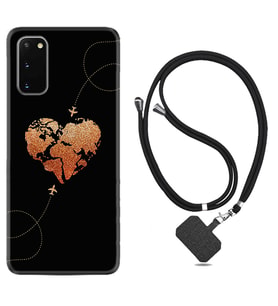Samsung A02S A03S A10 A12 A13 A21S A22 Kılıf Boyun Askılı Silikon Plane Heart 1721