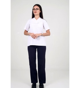 Deniz Iş Kadın Alpaka Beli Lastikli Lacivert Renk Tek Pantolon