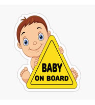 Arabada bebek var Baby On Board Sticker Yapıştırma 19CM md12