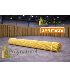 Doğal Kamış Bambu Çit 1x4m Bahçe Teras Balkon Gizlilik Perdesi Gölgelik Örtü